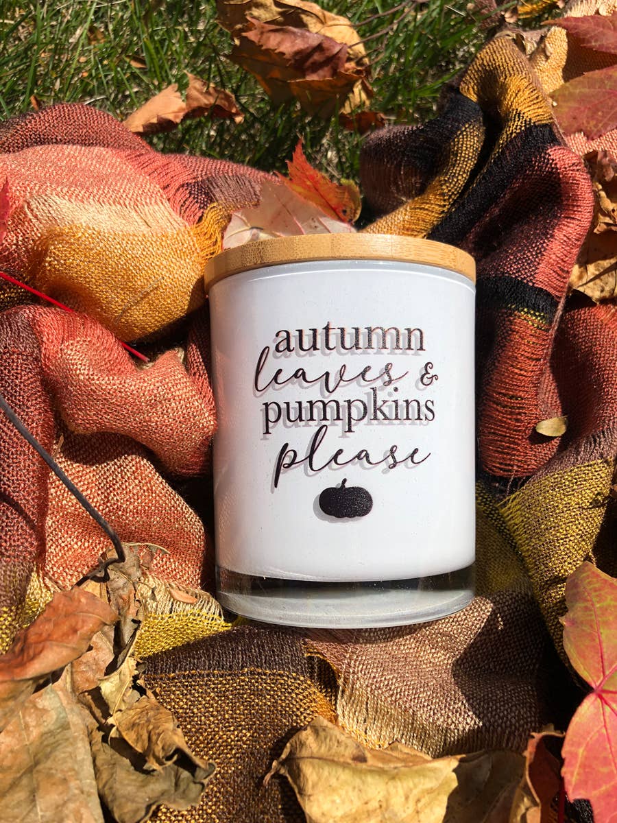 Autumn Leaves & Pumpkins Please Fall Soy Candle from Unplug